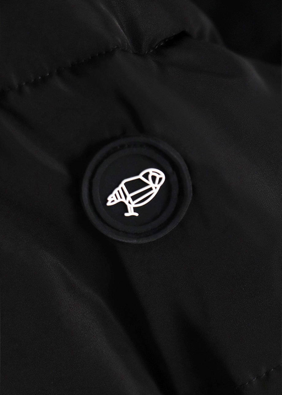 OOKPIK-EMILIE-BLACK-rubber logo on sleeve detail