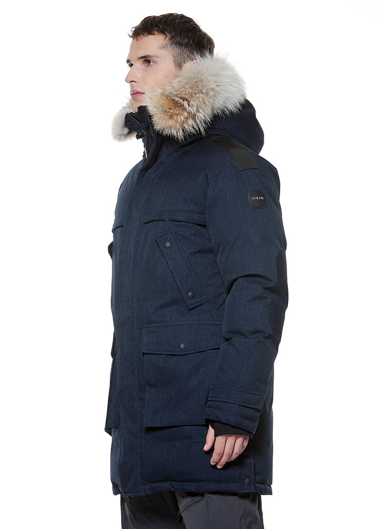 Navy down filled parka sale